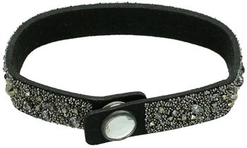 Elegancka bransoletka Swarovski Spark Alcantara BA 100-1 01 wykonana z czarnej alcantary, zdobiona kryształkami Swarovskiego. Długość 20 cm, z certyfikatem autentyczności.2.jpg